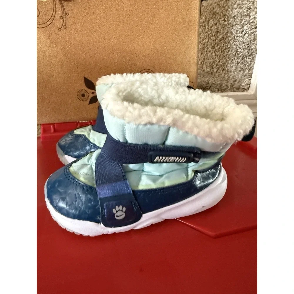Nike Flex‎ Advance Boots (TD) Toddler Size 8C Blue Winter Play *READ DESC AS IS*
